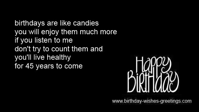 45th birthday poems for men