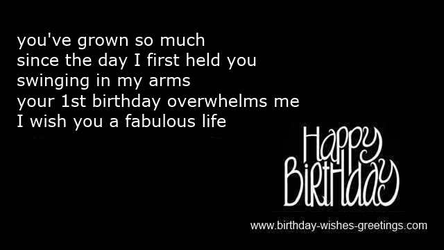 funny one year old birthday poem