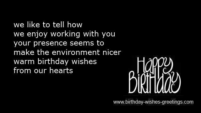 happy birthday sayings colleagues