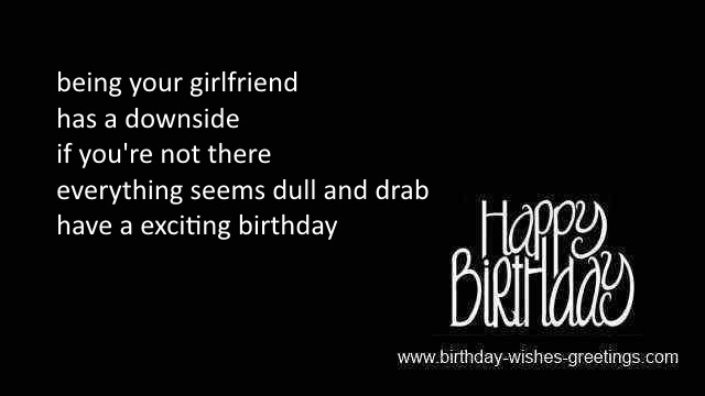 birthday greetings for girlfriend