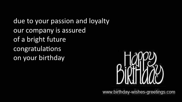 special birthday sayings from boss