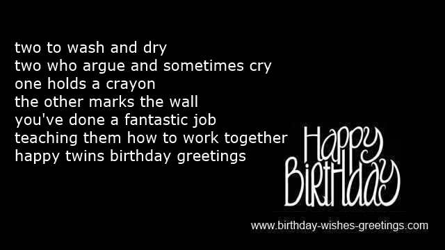 funny first twin birthday wishes