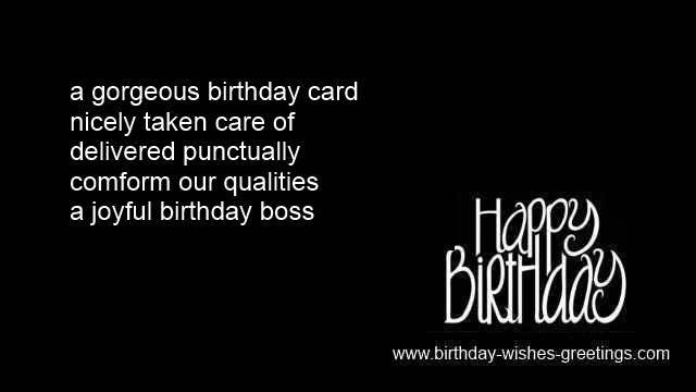 boss happy birthday poems