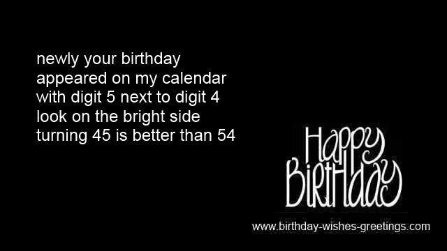 45th birthday messages