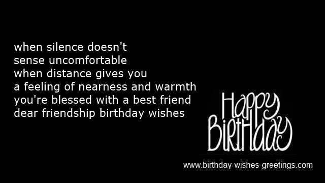 special message birthday dear friend