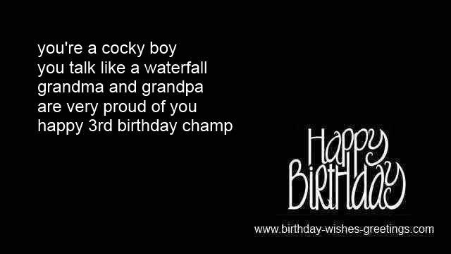 funny 3 year old birthday greetings