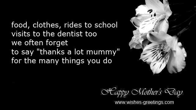 thank you poems for mothers day