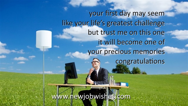 first day job wishes sms